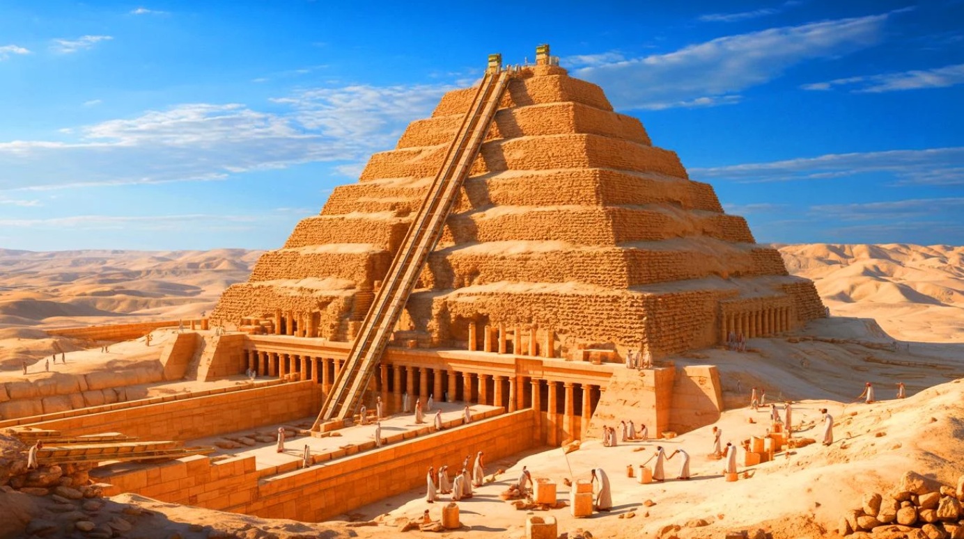 Komplexe hydraulische Systeme, die von den Ägyptern beim Bau der Pyramiden eingesetzt wurden