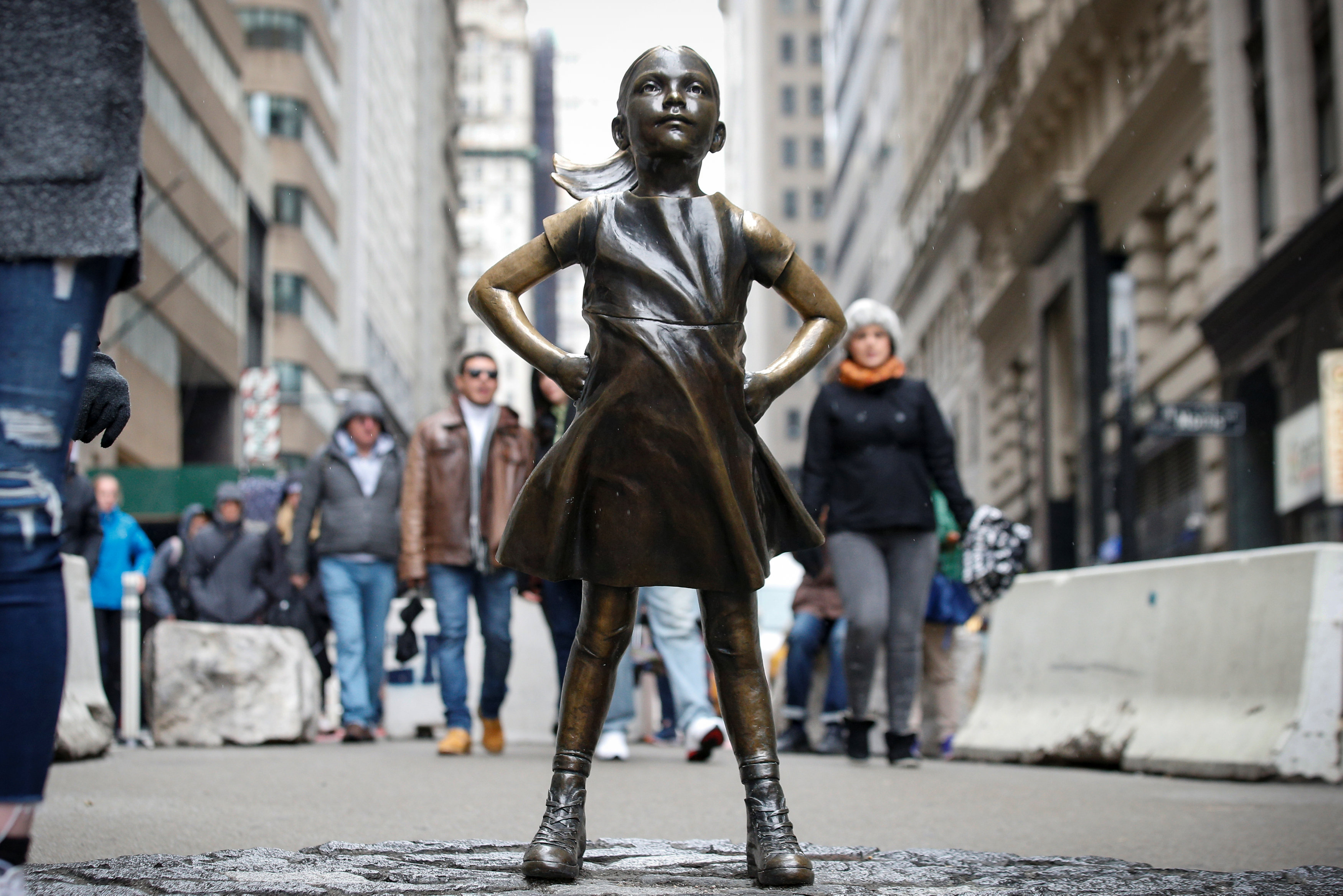 Das „Fearless Girl“ in New York
